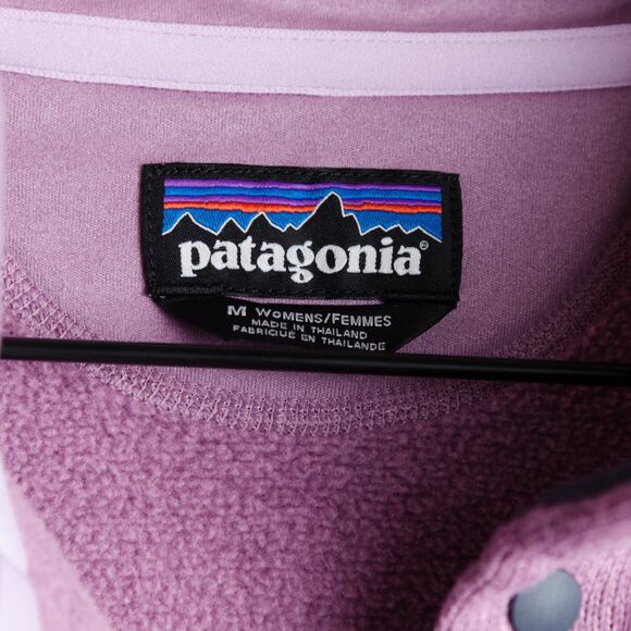 Patagonia Sweater Womens M Marsupial 1/4 Snap Pullover Violet Purple - Picture 2 of 13